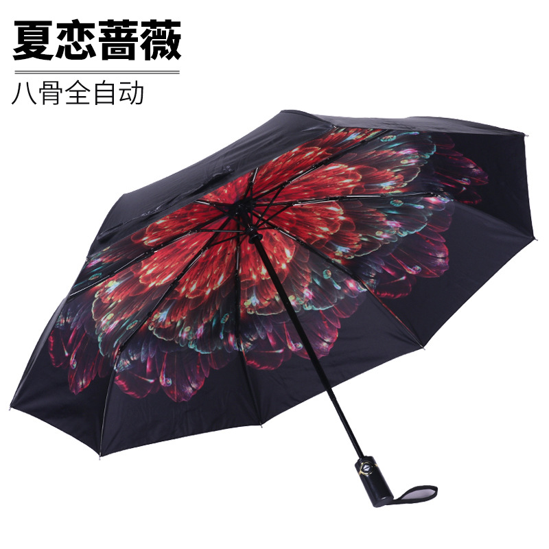 蔷薇花数码印香蕉视频911伞 蔷薇花数码印香蕉视频911伞